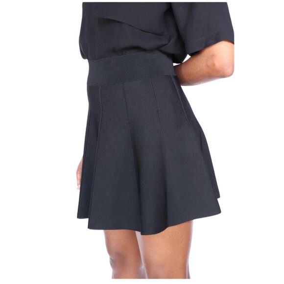 A.L.C. Black Knit Stretch Circle Mini Skirt - Picture 1 of 7